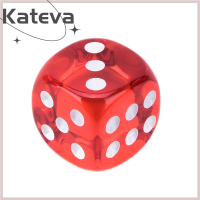 [Kateva] COD 10pcs สี่เหลี่ยมโปร่งใสลูกเต๋าอะคริลิค craps คาสิโนบาร์ของเล่น14mm