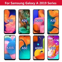 สำหรับ GALAXY A10 A105 A20 A205 A20S A207 A30 A305 A30S A307 A50 A505 A70ชิ้นส่วนจอสัมผัสแอลซีดีของเครื่องแปลงดิจิทัล A705