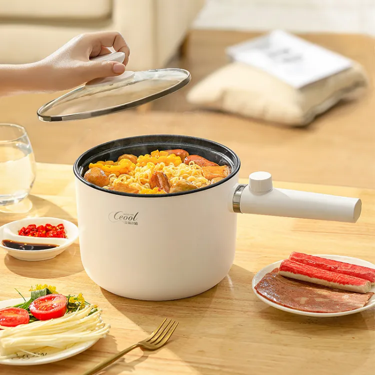Topwit Hot Pot, 1.5L Ramen Cooker, Portable Non-Stick Frying Pan