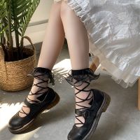 【LZ】✼ↂஐ  Meias japonesas estilo lolita de malha macia com laço princesa doce meias para estudantes jk verão