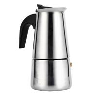 หม้อต้มกาแฟสด moka pot กาชงกาแฟสด กาต้มกาแฟสดแบบพกพา หม้อต้มกาแฟแบบแรงดัน มอคค่าพอท เครื่องทำกาแฟสด เอสเปรสโซ่พอท รุ่นสเตนเลส  ขนาด 6 ถ้วยอิตาลี  300 มล.