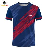 Mens T-shirt Quick Drying Women Training Badminton Uniforms Table Tennis Clothes Printing T shirt Boys Breathable Sport Wear