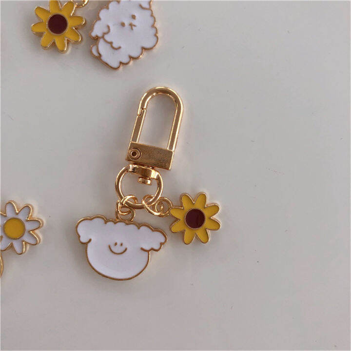 jewelry-gift-alloy-drip-pendant-sunflower-key-chain-bag-pendant-keychain-bag-pendant-car-keychain