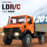 LDRC 1201 1/12 2.4G 4WD รถ RC Unimog กุญแจล็อคสองความเร็วเกียร์โลหะไฟ LED Militarys รถเข็นของเต็มสัดส่วนยานพาหนะสติปัญญาของขวัญวันเกิดเด็ก