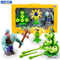 ของเล่นที่ดีดออกได้จาก CUIXI PLANTS VS ZOMBIES ตุ๊กตาหนังสติ๊กตลกฟิกเกอร์ตัวการ์ตูนแอคชั่นโมเดลเครื่องประดับสำหรับของขวัญเด็กชายหญิง