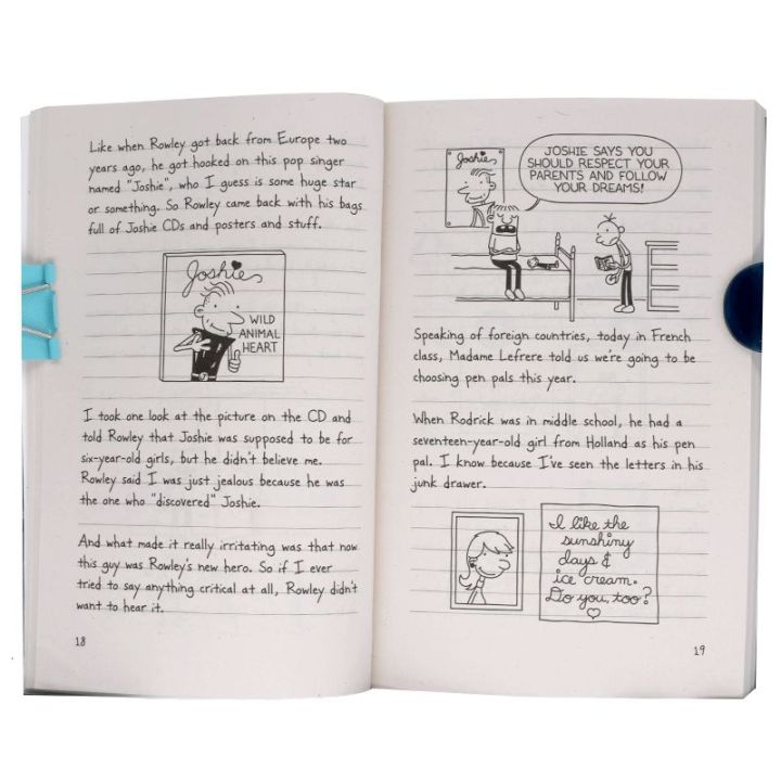 kid-s-diary-2-original-english-diary-of-a-wimpey-kid-roderick-rules-jeff-kinneyสมุดภาพภาษาอังกฤษการ์ตูนหนังสือนิทานวรรณกรรมเด็ก