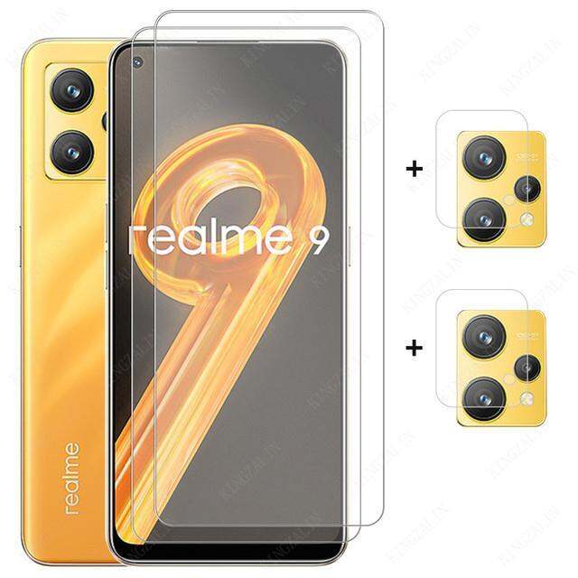 กระจก4in1สำหรับ-realme-9-pro-plus-9i-5g-ฟิล์มป้องกันปกป้องหน้าจอเลนส์กล้องถ่ายรูป