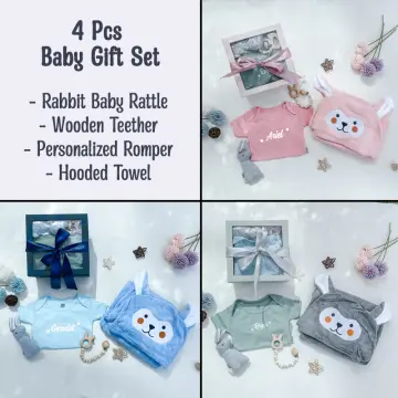 Baby Shower Gifts Basket, Baby Gift Sets for Boys and Girls, Newborn Baby  Birth Gifts 8 in 1 Set-A Baby Blanket, Lovey Security Blanket, Bib, Wooden  Toy, Socks, Baby Keepsake Footprint, Gift