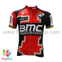 เสื้อจักรยานแขนสั้นทีม BMC 17 (02) สีแดงดำ