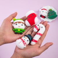 （A Decent） 6แบบ FunnySnowman Squeeze FidgetSoft Squishy Stress Relief CuteVentChild ผู้ใหญ่ของขวัญ