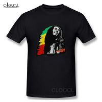 Cloocl Cotton Tshirts Bob Marley 2D Pattern Printed Tee Shirts Male Cartoon Tees