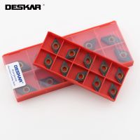 10PCS DESKAR DCMT11T308 DCMT11T304 LF3018 ใบมีดเดิมเครื่องกลึง CNC เครื่องตัดเครื่องมือตัดชิ้นส่วนคาร์ไบด์สําหรับเหล็กหล่อ