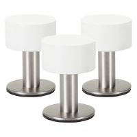 3Pcs White Rubber Door Stops, Impact Buffer, Sound Dampening Bumper - Protects Door, Furniture &amp; Walls From Damage