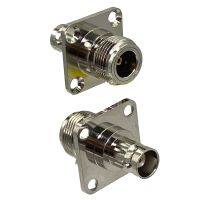 1pcs Connector Adapter BNC Female Jack to N Female Jack 4 Holes Flange for Radio Ham Antenna RF Coaxial Converter