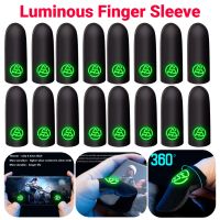 1 Pair For PUBG Gaming Finger Sleeve Luminous Fingertips Cover Anti-slip Breathable Finger Cots Thumb Gloves For Mobile Game