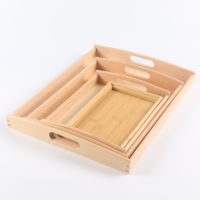 Wooden Tray Montessori Educational Wooden Toys Sensory Toys Life Materials Montessori Toys Education Preschool Toy Dienblad Hout