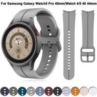 Samsung Galaxy Watch6 5/4 44 40 มม. คลาสสิก 43 47 มม. ซิลิโคนสปอร์ตสร้อยข้อมือ 20 มม. อย่างเป็นทางการสมาร์ทนาฬิกาสายนาฬิกา Watch5 Pro 45 มม