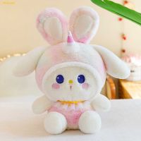 ของเล่นตุ๊กตาตุ๊กตาน่ารักสีรุ้ง Sanrio น่ารักสร้างสรรค์ Kuromi Melody Cinnamoroll Boneka Mainan สำหรับเด็กเด็กผู้หญิงคอลเลกชันตกแต่งของขวัญ