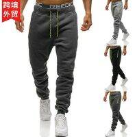 [COD] European size cross-border spring and autumn mens jogging straight casual elastic waist sports trousers