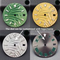 【YF】 28.5mm Dial NH35 Watch Face Insert Parts for Movement green Luminous Accessories