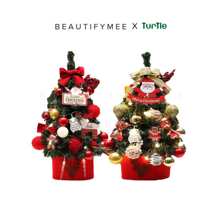[ BEAUTIFYMEE x TURTLE ] Mini Christmas Tree with Ornaments and Lights