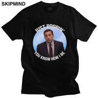 Trendy Mens Michael Scott The Office Us T-shirt Short-sleeve Crewneck Cotton Tshirt Summer Tv Show Tees Slim Fit Clothes Gift XS-6XL