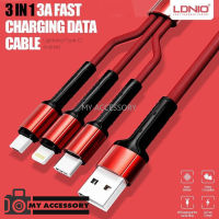 LDNIO LC-93 3 IN 1 USB CABLE (Lighting - Micro - Type C) สายยาว 100cm ชาร์ตเร็ว