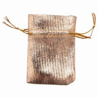 400Pcs Gold Foil Organza Bag Candy Gift Bags Wedding Party Favor Pouch Drawstring Pouch 5X7cm