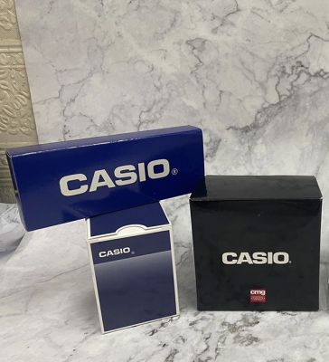 กล่องนาฬิกา Casio สีน้ำเงิน กล่องนาฬิกา กล่องกระดาษ 3แบบ กล่อง CASIO กล่องสีเหลี่ยม กล่องไม้ขีด กล่องใส่นาฬิกาข้อมือ