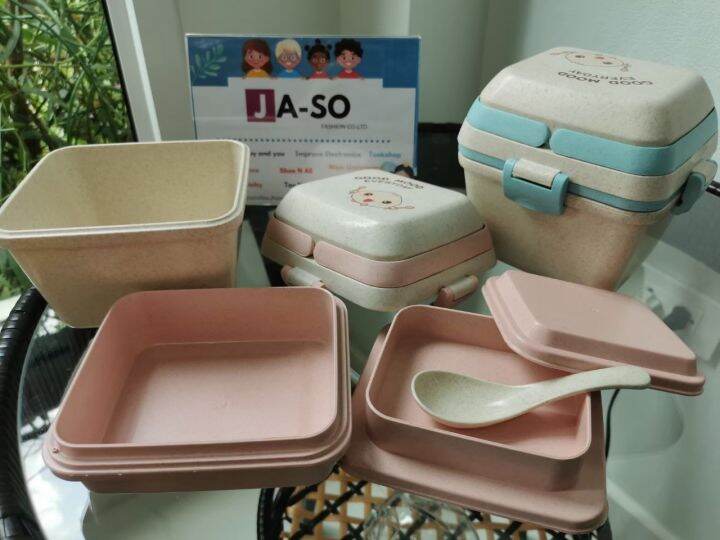 lunch-box-ปิ่นโตใส่อาหาร-กล่องใส่อาหาร-กล่องอาหารกลางวัน-กล่องสูญญากาศ-กล่องอาหาร-3-ชั้น-ช้อน-พร้อมส่งจากไทย