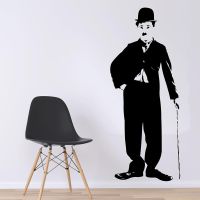 Chaplin Wall Decal Famous Actors Wall Vinyl Sticker Cinema Wall art Home Decor Living Room Wallpaper Removable P665