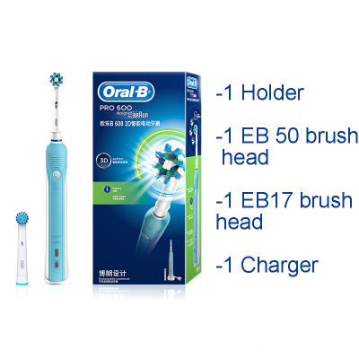 Oral-B Electric Toothbrush Pro600 Pressure Sensor Deep Clean 3D Clean Tecnology Inductive Charge Toothbrush Brush heads