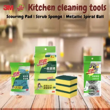 Kitchen Cleaning Tools Set, Steel Wire Balls With A Handle, Dishwashing  Sponge, Pot Wash Sponge, Durable Kitchen Cleaning Scrubber Ball Brush,  Kitchen Cleaning Sponge, Scouring Pad, Cleaning Supplies, Cleaning Tool,  Back To