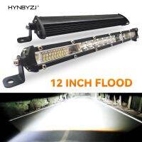 แถวเดียว Hynbyzj ปรับแต่งได้แท่ง Led 12นิ้ว12V 24V จุดคอมโบฟลัดสำหรับ Suv 4x 4ทางวิบากโคมไฟโต๊ะทำงาน6000K ทำงานอัตโนมัติ