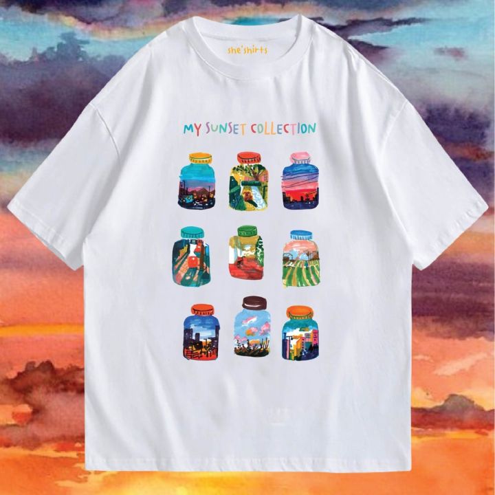 dsl001-เสื้อผู้ชายวัยรุ่น-เสื้อยืดราคาถูก-พร้อมส่ง-เสื้อ-sunset-ผ้าcotton-100-มีสองสี-ทั้งทรงปกติและ-oversize-เสื้อยืดผู้ชาย-เสื้อผู้ชายเท่ๆ