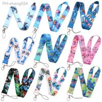 YQ228 Stitch Lanyard Neck Strap Cartoon Keychain for Pendant Key ID Badge Holder Key Ring Cord Hang Rope Lariat Accessory