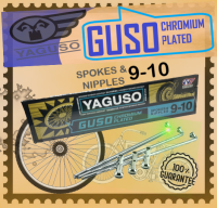 ซีลวด ซี่รถมอเตอร์ไซค์ ซี่ลวดล้อรถจักรยานยนต์ YAGUSO GUSO PREMIUM 100% SPOKES&amp;NIPPLES HIGH CARBON STEEL ชุบโครเมี่ยม