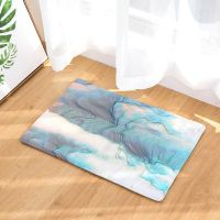 Anti-Slip Kitchen Carpet Marble Sea Wave Printed Entrance Doormat Floor Mats Carpets for Living Room Bathroom Mat