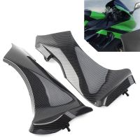 2Pcs Carbon Fiber Color Motorbike Air Duct Tube Cover Fairing For KAWASAKI Ninja ZX6R ZX636D/C 2005-2006