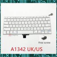 New For Apple Macbook 13 A1342 Keyboard Replacement with Screw US UK Standard White MC207 MC516 2009 2010 Year