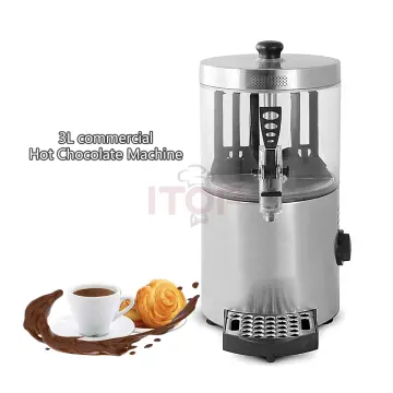 5L Commercial Hot Chocolate Maker, Electric Chocolate Beverage Dispenser  for Restaurants Bakeries Cafes Family for Heating Coffee Milktea Juice Tea