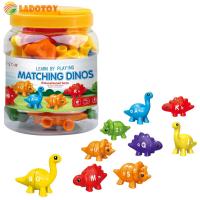 ABC Letters Matching Dinosaur Toys Montessori Toys Double Sided Alphabet Learning Toy Building Blocks for Kids Chilren