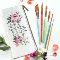 Watercolor Pen 6 Pcs Multi-function Nylon Hair Set for Art Students with Gouache Paint Brush Short Wooden Rod Painting Supplies Drawing Painting Suppl