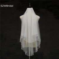 Free Shipping White Ivory Wedding veils pearl veil Mariage Wedding accessories Bride short Veil voile mariage Bridal veil Hair Accessories