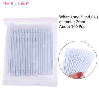 The Big Ups? 100pcs disposable eyelash EXTENSION Micro Brush applicator แต่งหน้ามาสคาร่า Swab