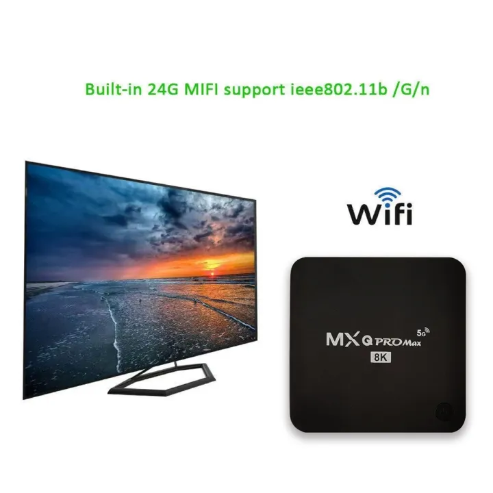 MXQ Pro Max 8K UHD 5G 8 256G Android Color Ultra HD TV Box 2.4GHz I8 touchpad Keyboard TV Box