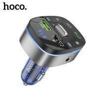 HOCO Transparent USB Car Charger QC4.0 QC3.0 fast Charge LED Display FM Transmitter Modulator Bluetooth Handsfree Car Kit Audio