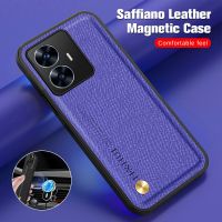 เคสโทรศัพท์สำหรับ Realme C55 C53 C35 C33 C31 C30 C30S C 55 C 53 C 33 RealmeC33 RealmeC53หรูหราฝาเคสนิ่มหนังลายขวางพื้นผิวด้านเลนส์กล้องถ่ายรูปป้องกันเคสกันกระแทกฝาหลัง