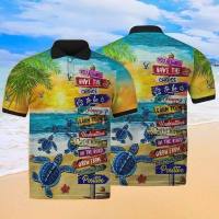 2023 new arrive- Aloha tropical summer beach 3D all over print polo shirt size s-5xl