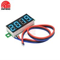 0.36 Inci Mini Digital Pengukur Tegangan Volt 0-100V DC Volt Tegangan Meter LED Panel Tegangan Listrik Tester Gauge 3 kabel 12V 24V 48V 4 Bit